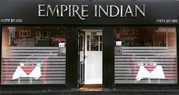 Empire Indian Dine In Or Order Takeaway In Shenfield